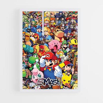 super-smash-bros-4 cadre Blanc