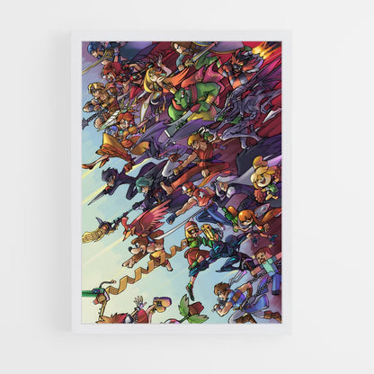 super-smash-bros-7 cadre Blanc