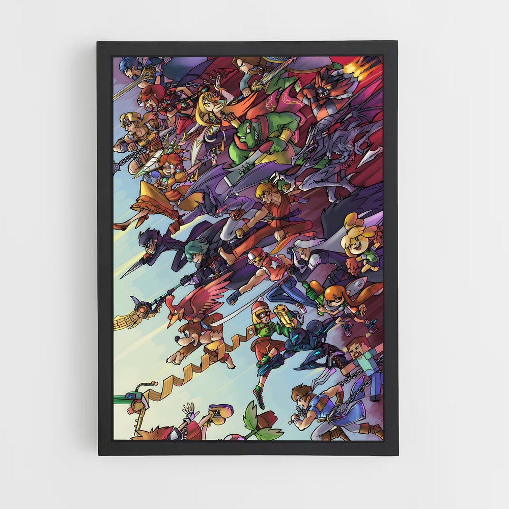 super-smash-bros-7 cadre Noir