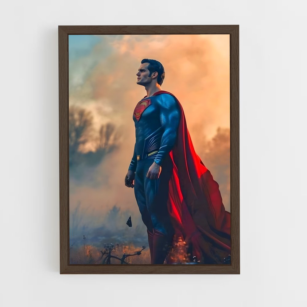 superman-13 cadre Bois foncé