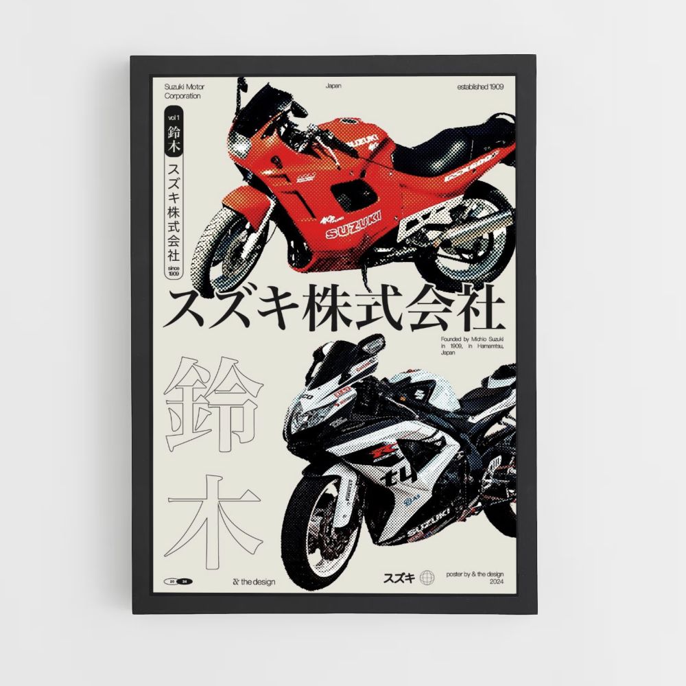 Japanse motorfietsposter