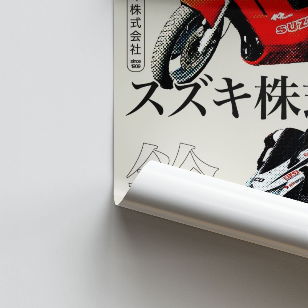 Japanse motorfietsposter