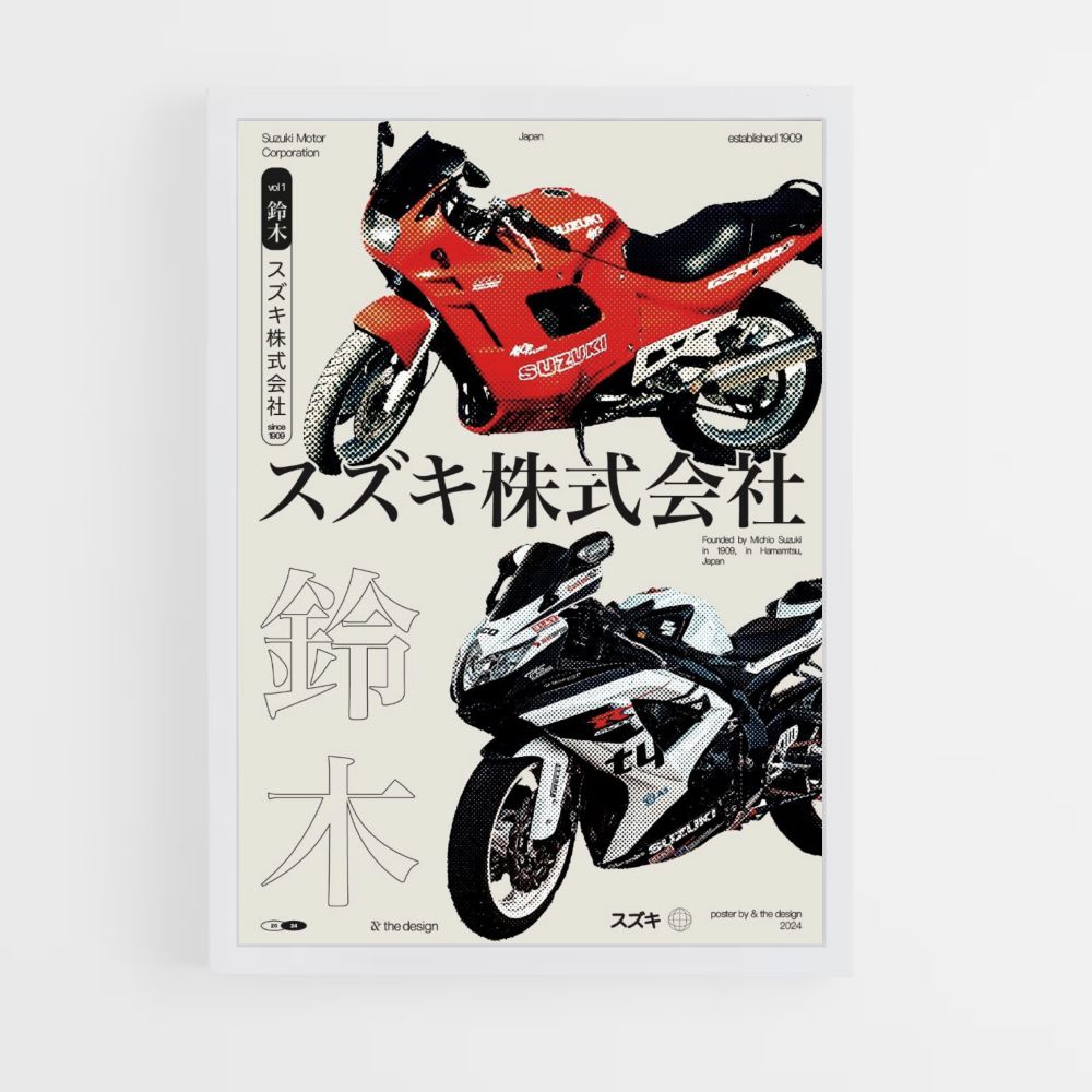 Japanse motorfietsposter