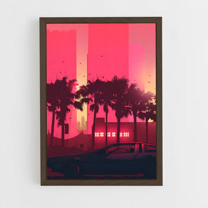 synthwave-10 cadre Bois foncé