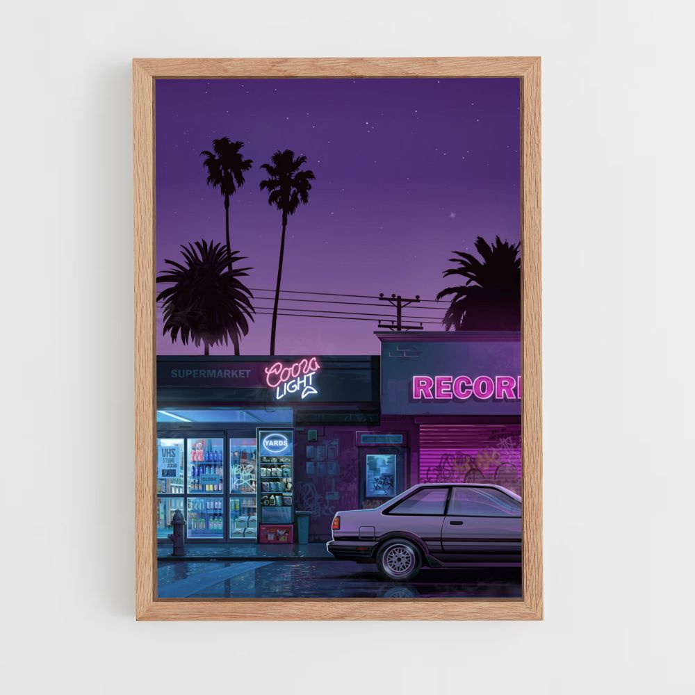 Poster Synthwave-winkel