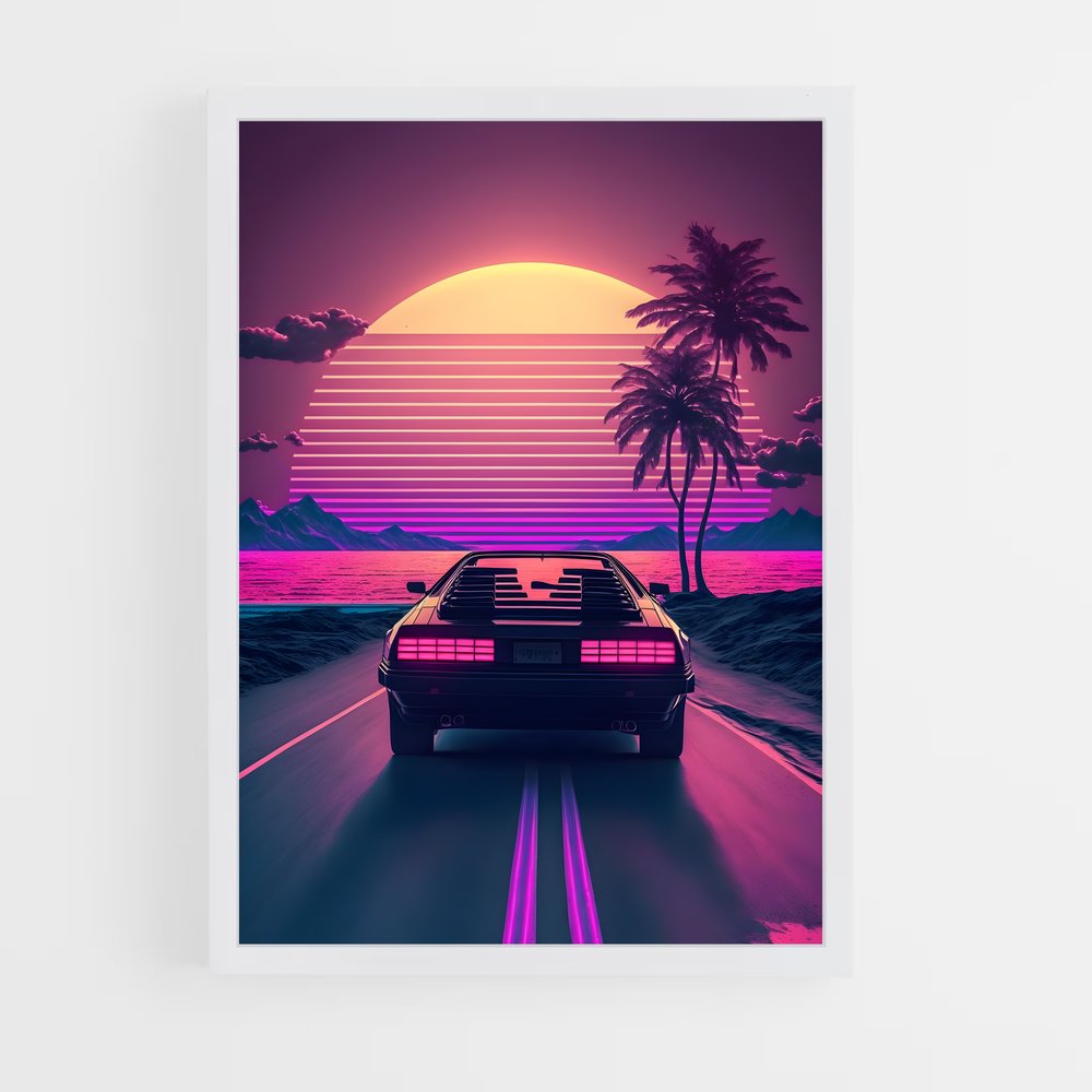 synthwave-3 cadre Blanc
