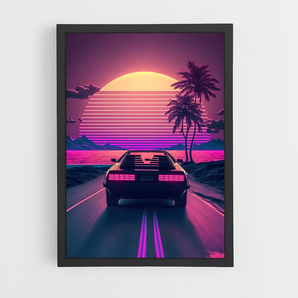 synthwave-3 cadre Noir