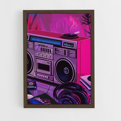 synthwave-4 cadre Bois foncé