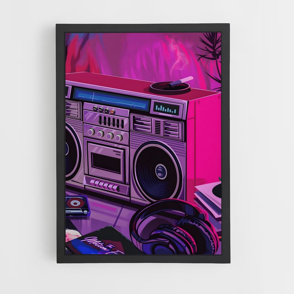 synthwave-4 cadre Noir