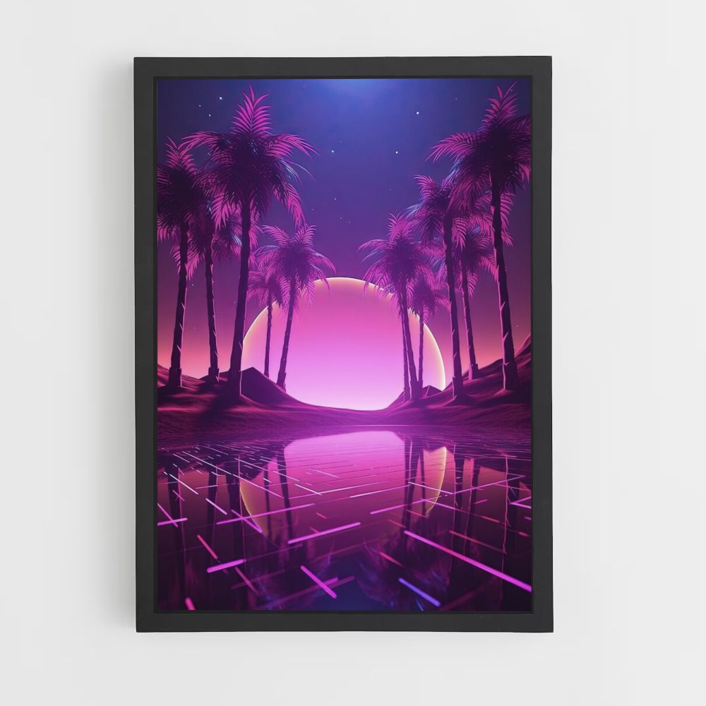 Affiche Synthwave Miami