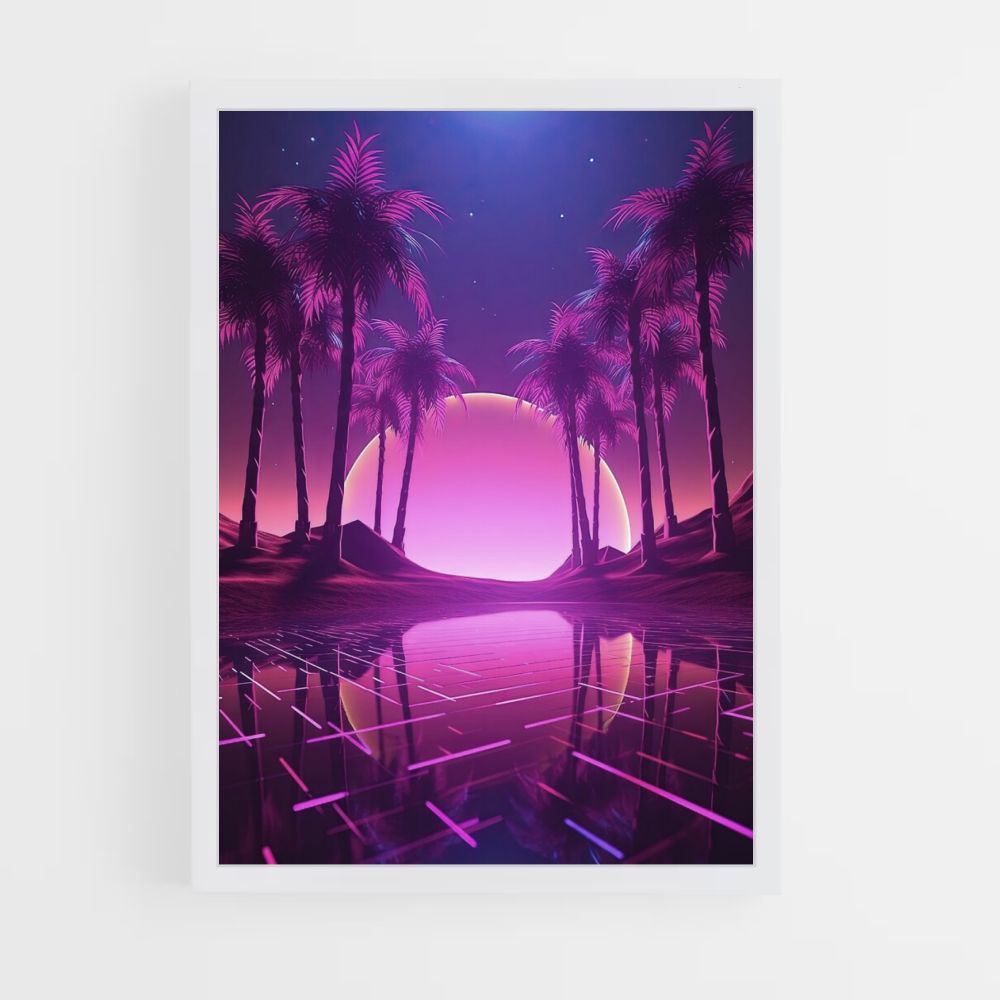 Affiche Synthwave Miami