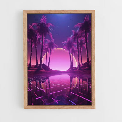 Affiche Synthwave Miami