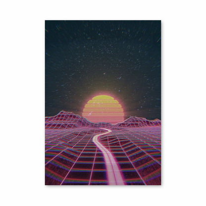 Affiche Synthwave Road