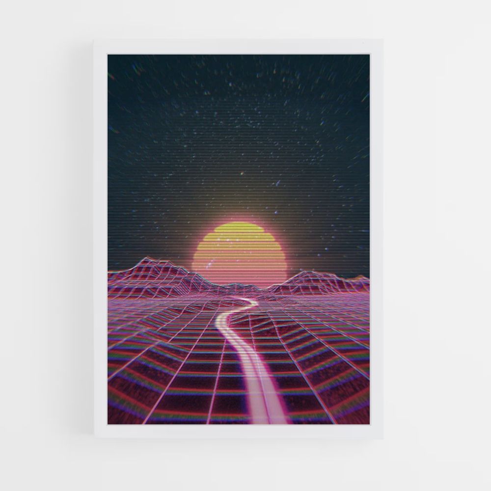 Affiche Synthwave Road