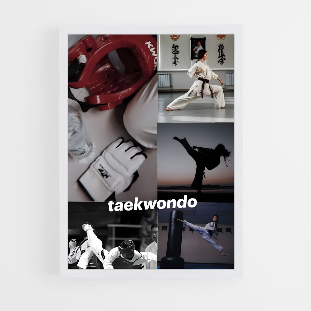 taekwondo-2 cadre Blanc