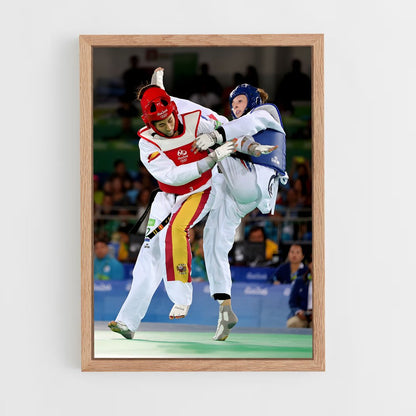 taekwondo-8 cadre Bois clair