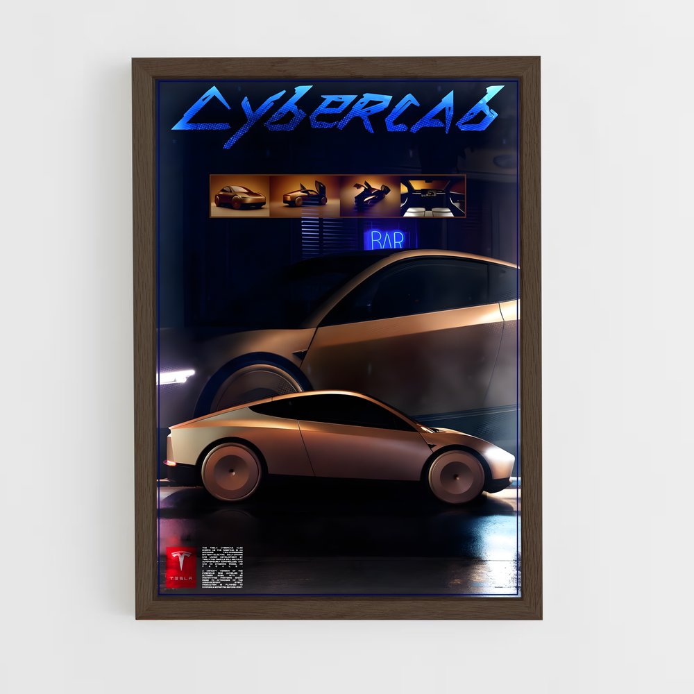 tesla-12 cadre Bois foncé