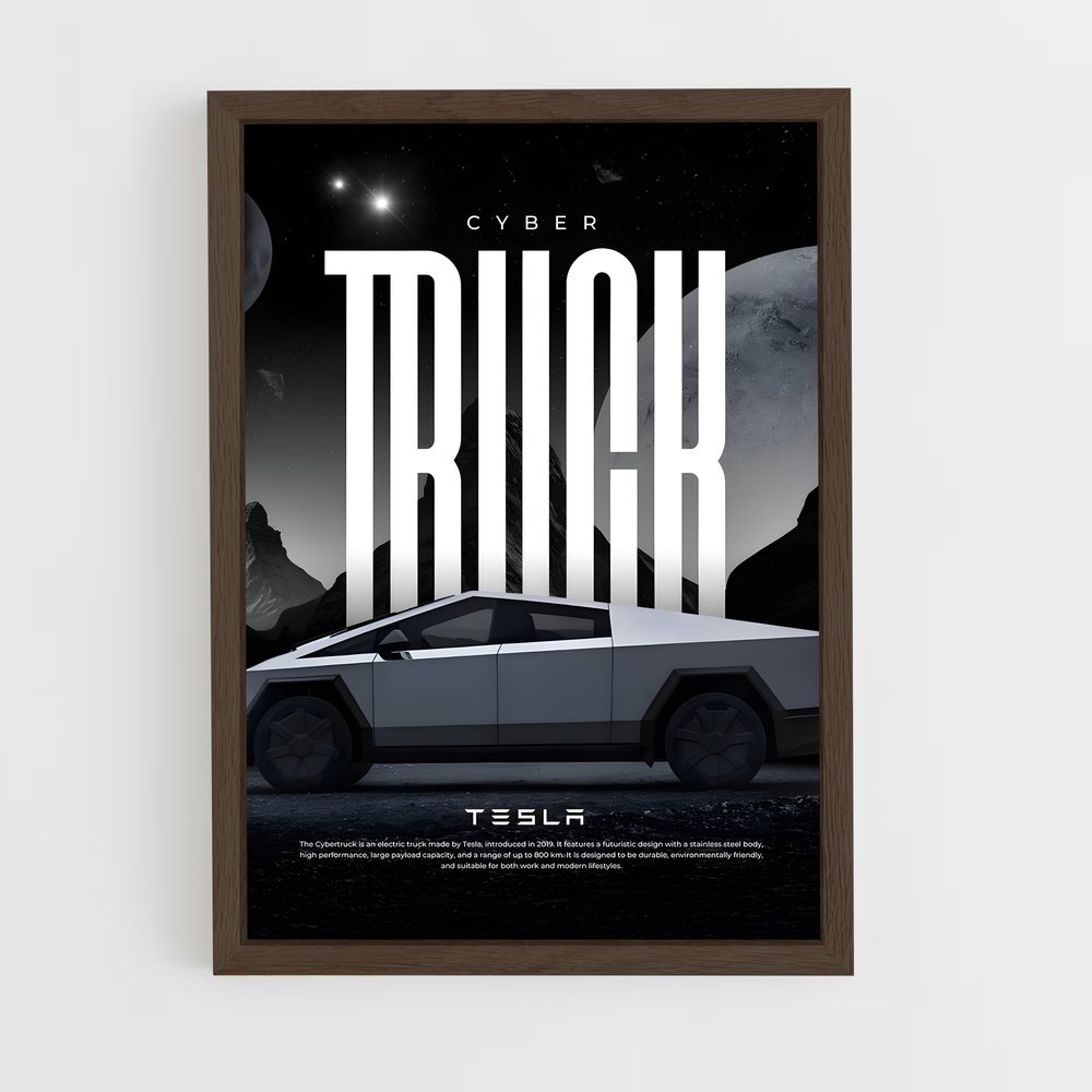 tesla-13 cadre Bois foncé