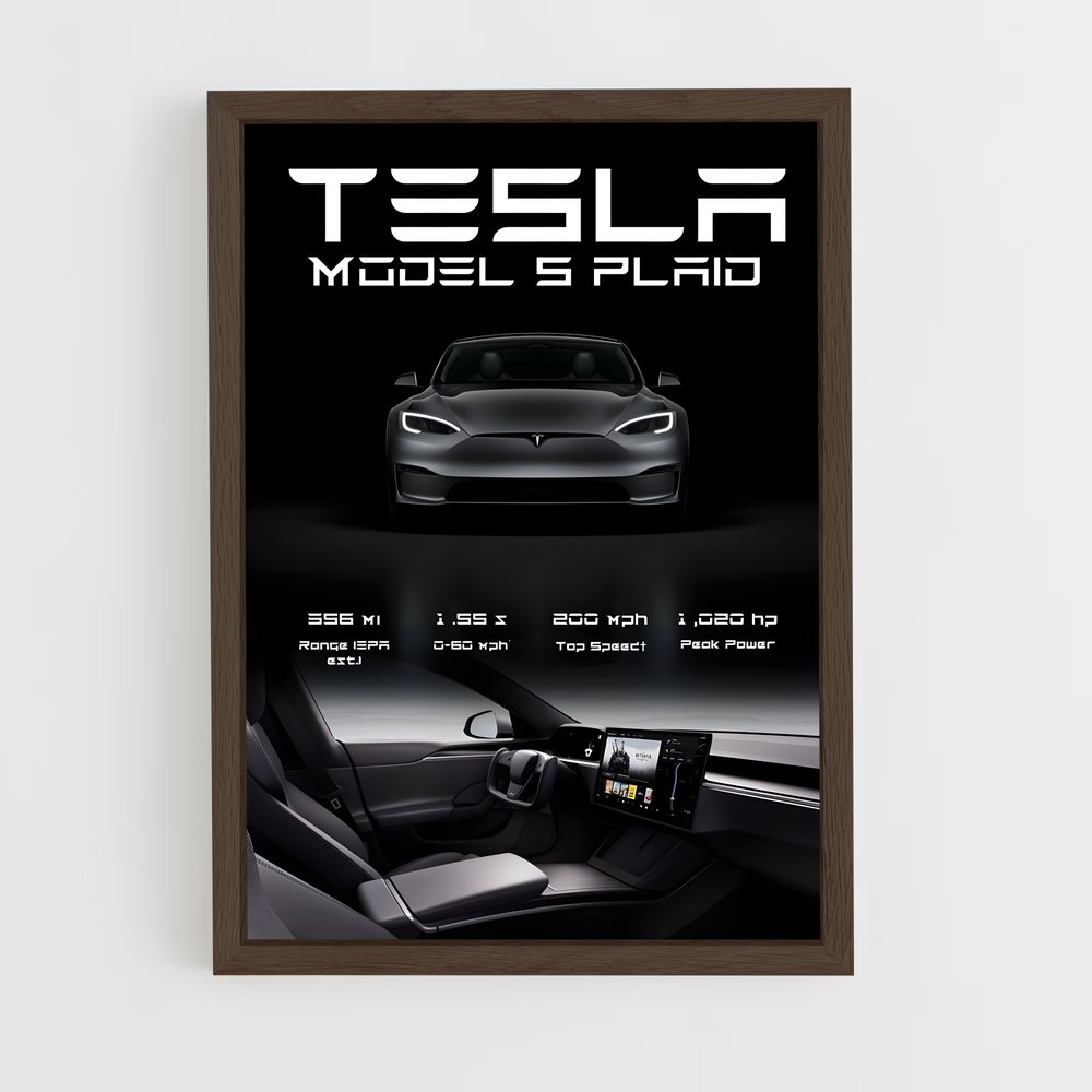 tesla-2 cadre Bois foncé