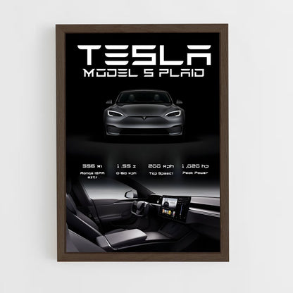 tesla-2 cadre Bois foncé