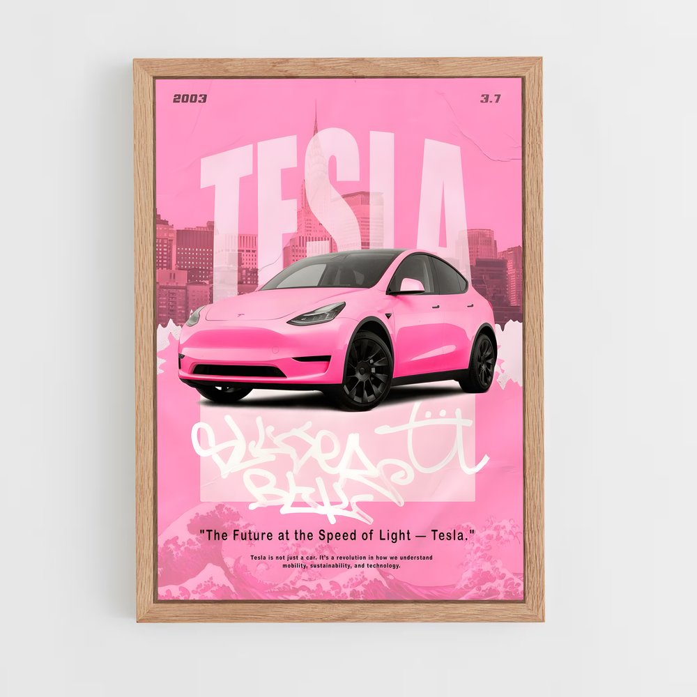 tesla-3 cadre Bois clair