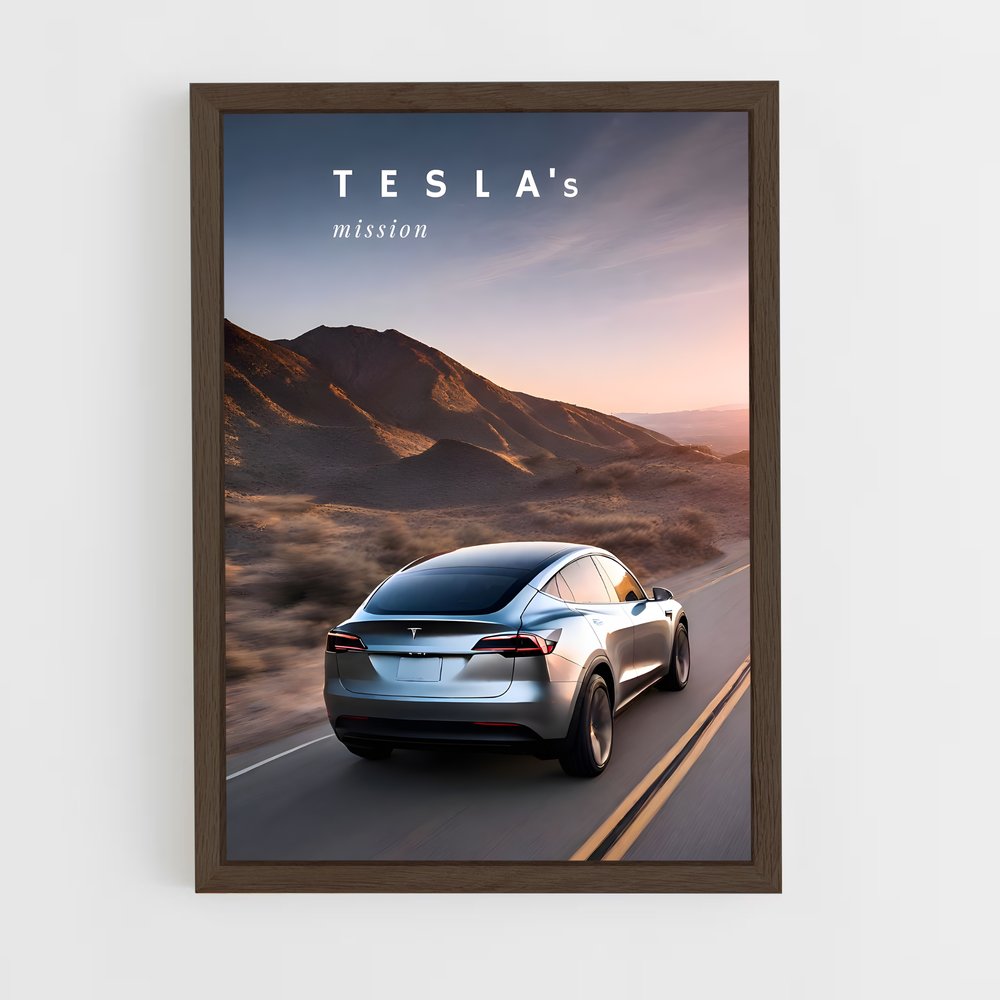 tesla-6 cadre Bois foncé