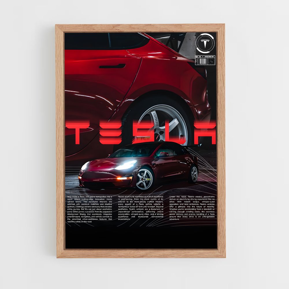 tesla-9 cadre Bois clair