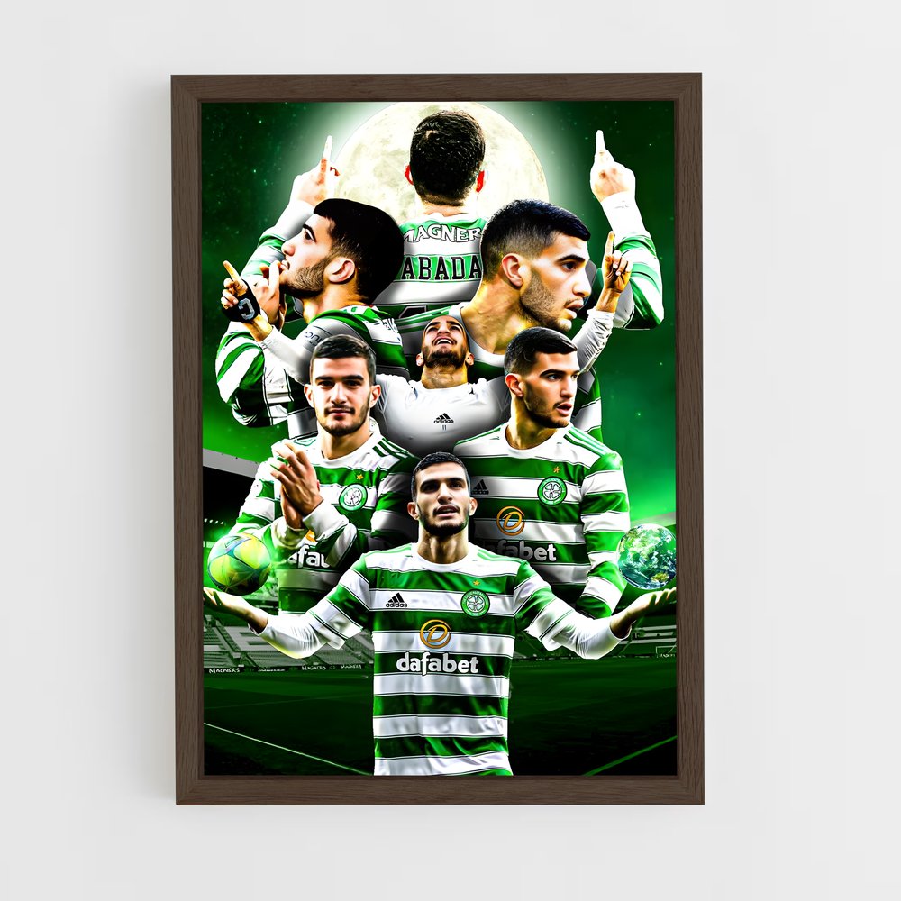 the-celtic-fc-8 cadre Bois foncé