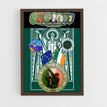 the-celtic-fc-9 cadre Bois foncé