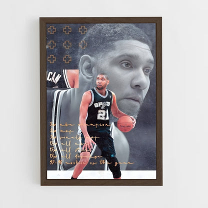 tim-duncan-3 cadre Bois foncé
