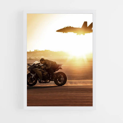 Poster Top Gun motorfiets vliegtuig