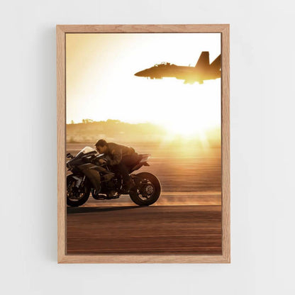 Poster Top Gun motorfiets vliegtuig