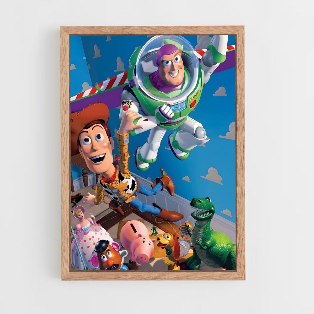 toy-story-10 cadre Bois clair