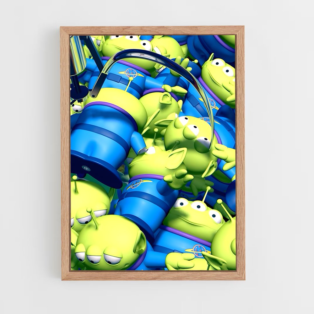 toy-story-9 cadre Bois clair