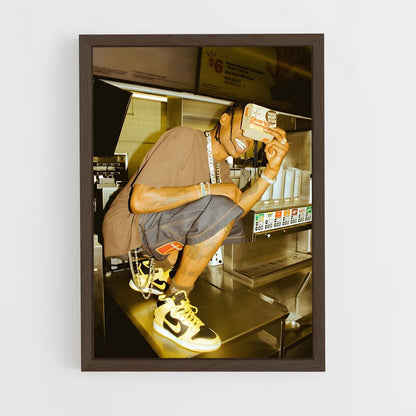 travis-scott-10 cadre Bois foncé