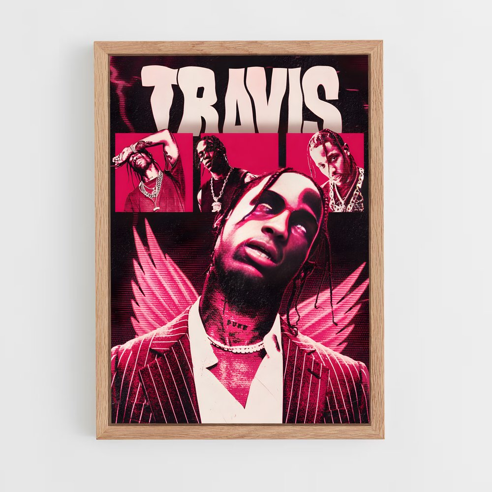 travis-scott-2 cadre Bois clair