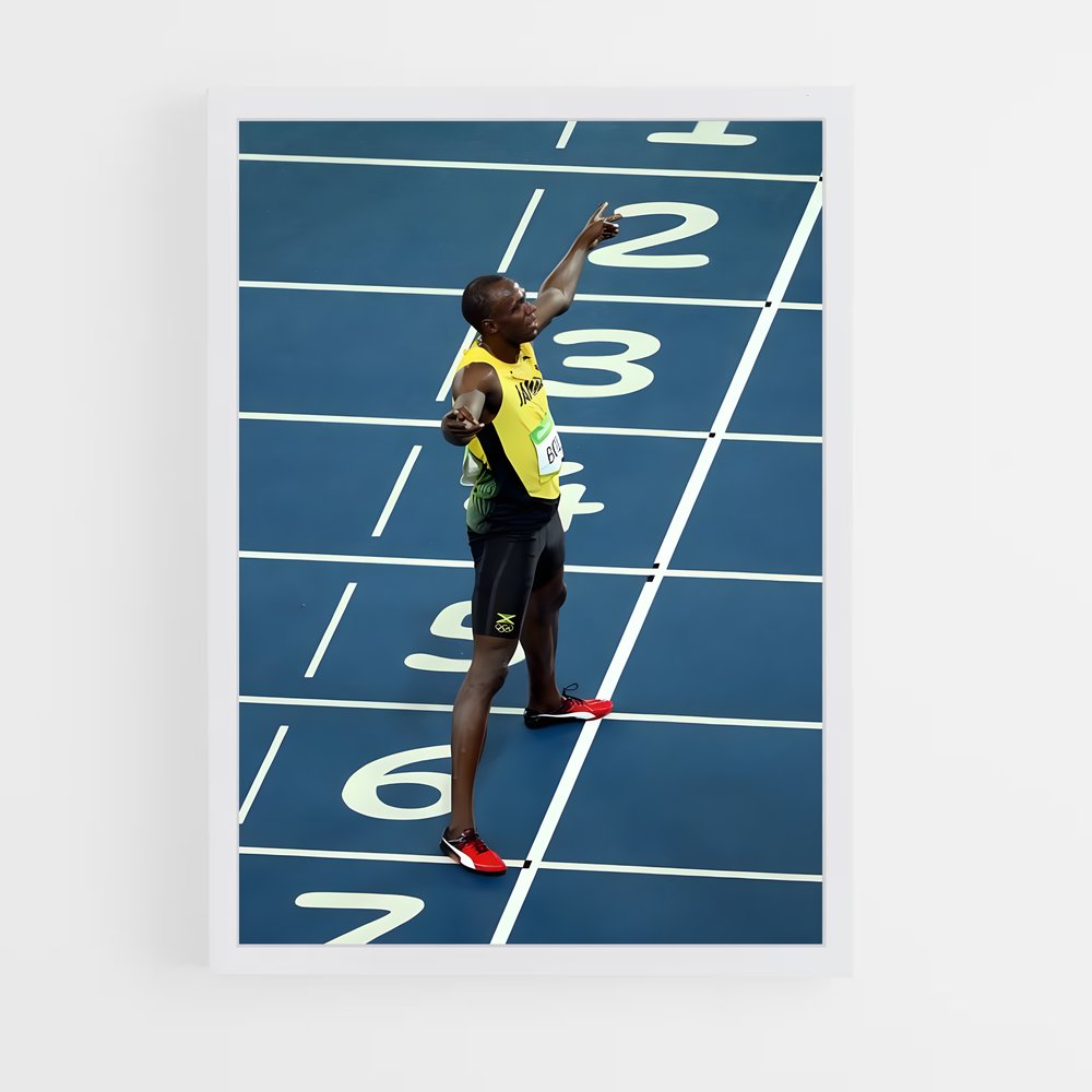 usain-bolt-3 cadre Blanc
