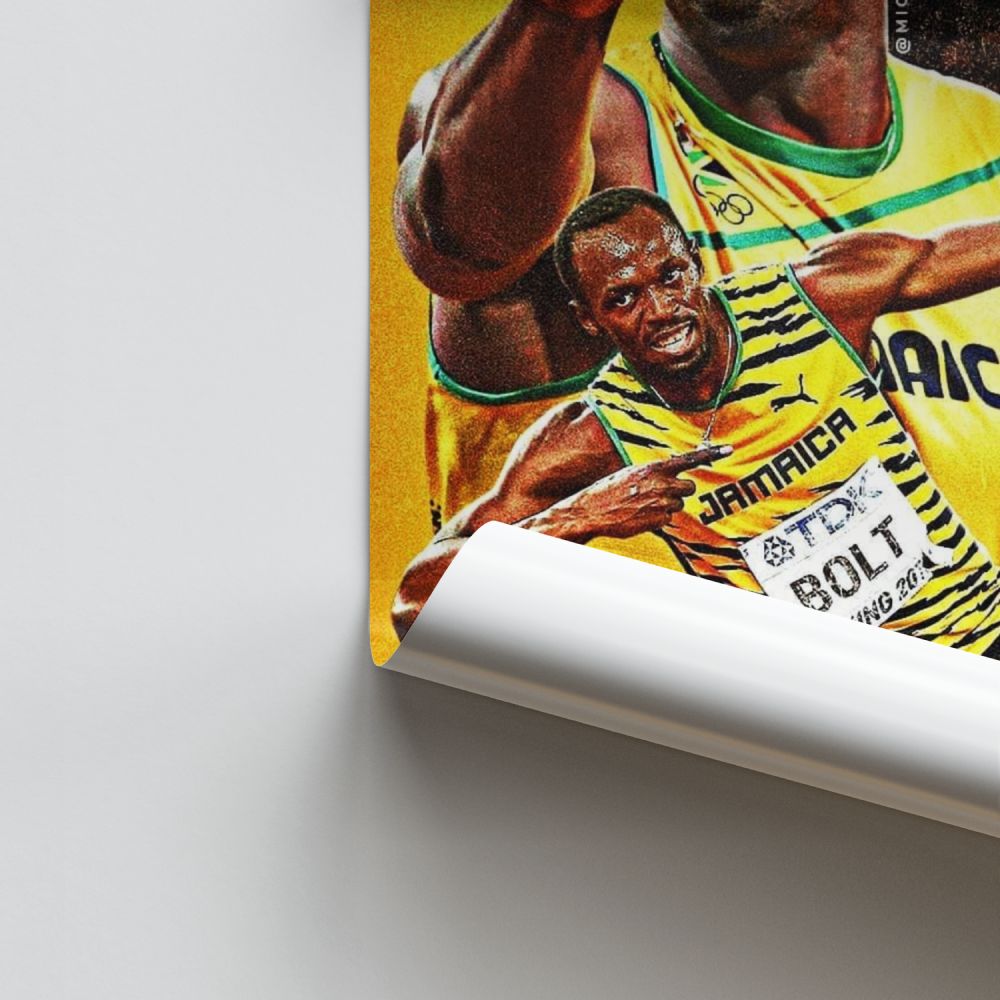 Poster Usain Bolt Geel