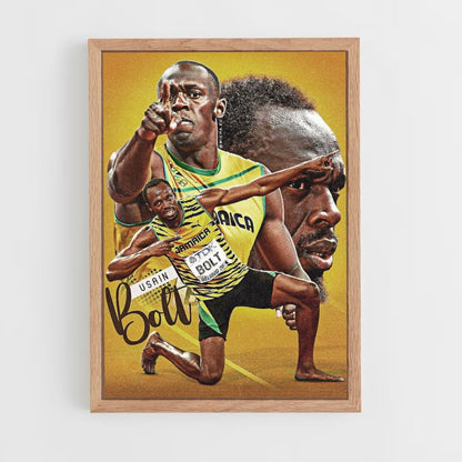 Poster Usain Bolt Geel