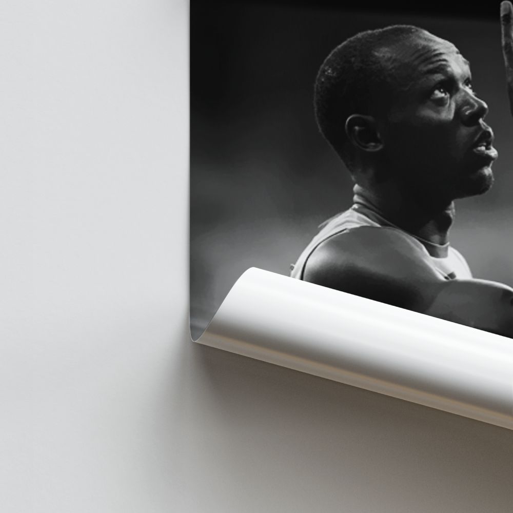 Poster Usain Bolt Zwart en Wit