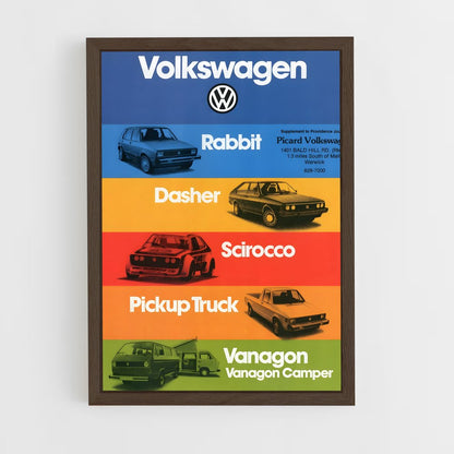 volkswagen-10 cadre Bois foncé