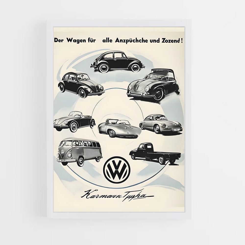 volkswagen-3 cadre Blanc