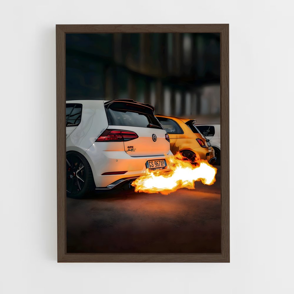 volkswagen-8 cadre Bois foncé