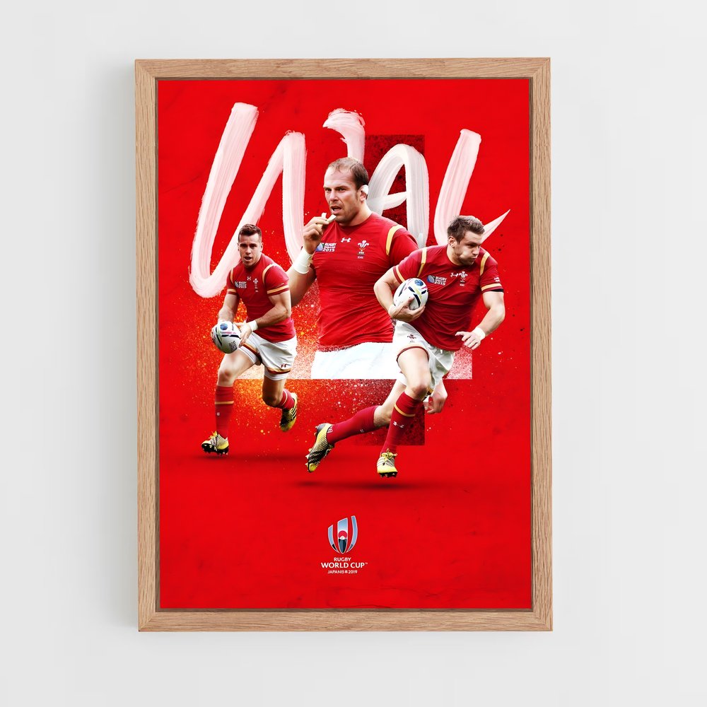 wales-rugby-10 cadre Bois clair