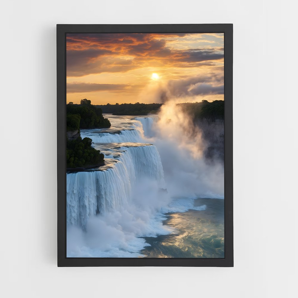 waterfall-6 cadre Noir