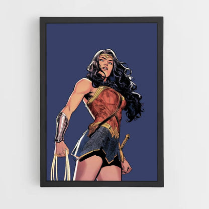 Poster Wonder Woman Blauw