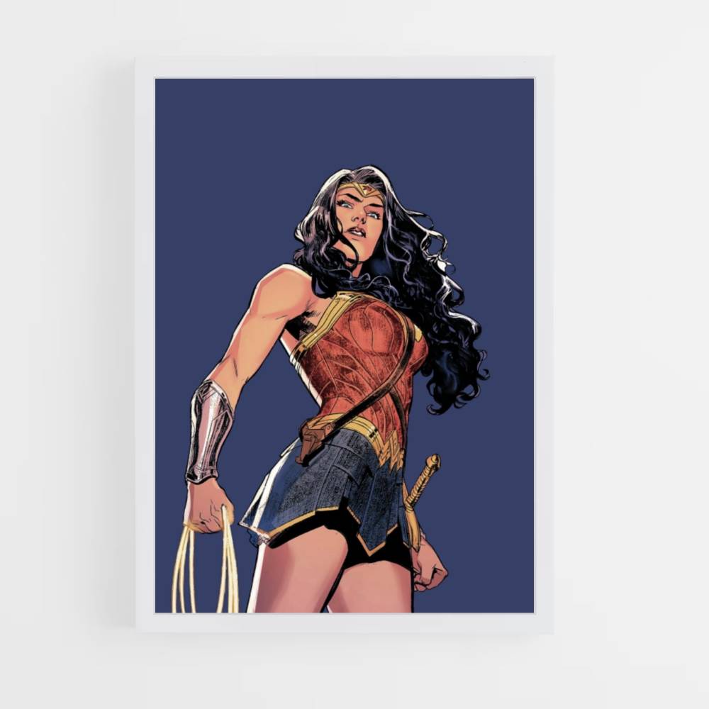 Poster Wonder Woman Blauw