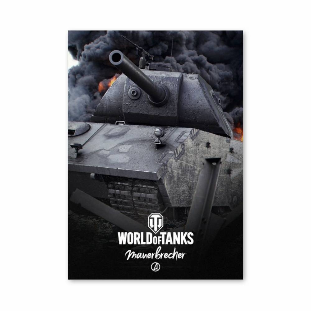 Poster Word of Tanks Fumée