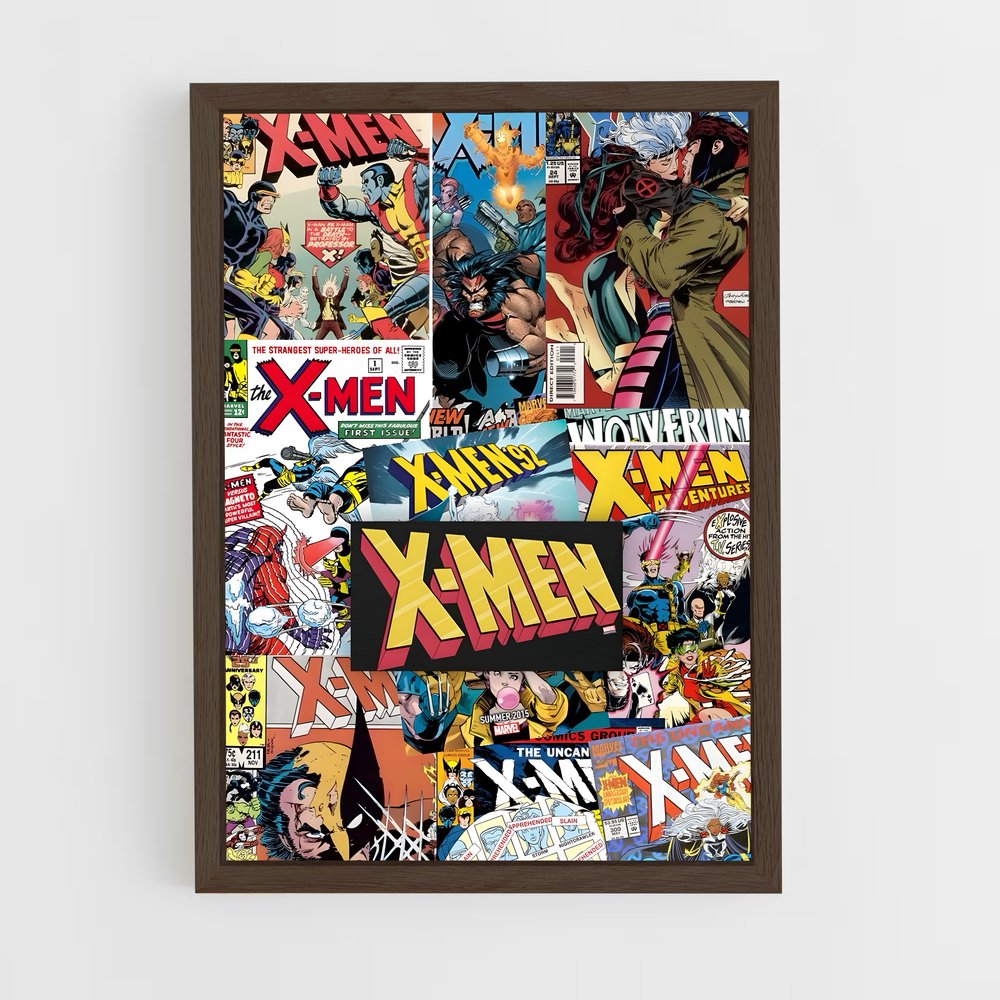 xmen-14 cadre Bois foncé
