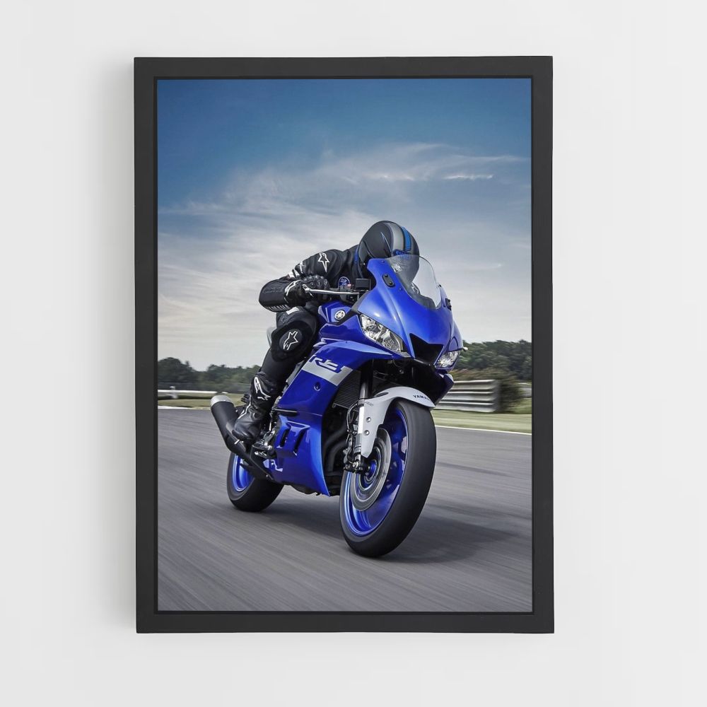 Affiche Yamaha Blauw